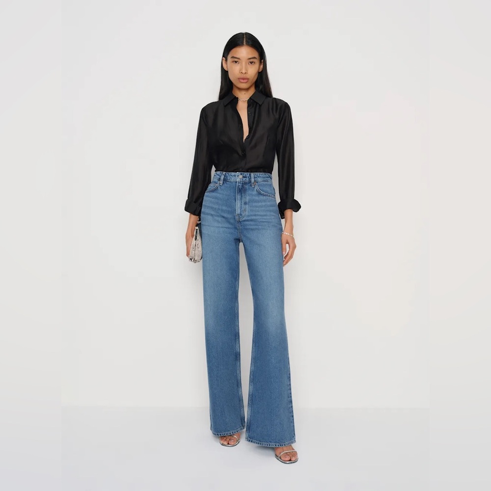 Reformation Cary High-Rise Slouchy Wide Leg Jeans